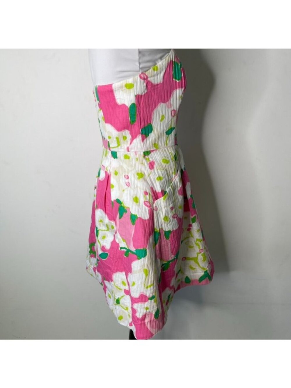 Lilly Pulitzer Dress 4 It Can Be Arranged Pink Blossom Strapless Pockets Mini - Picture 4 of 9